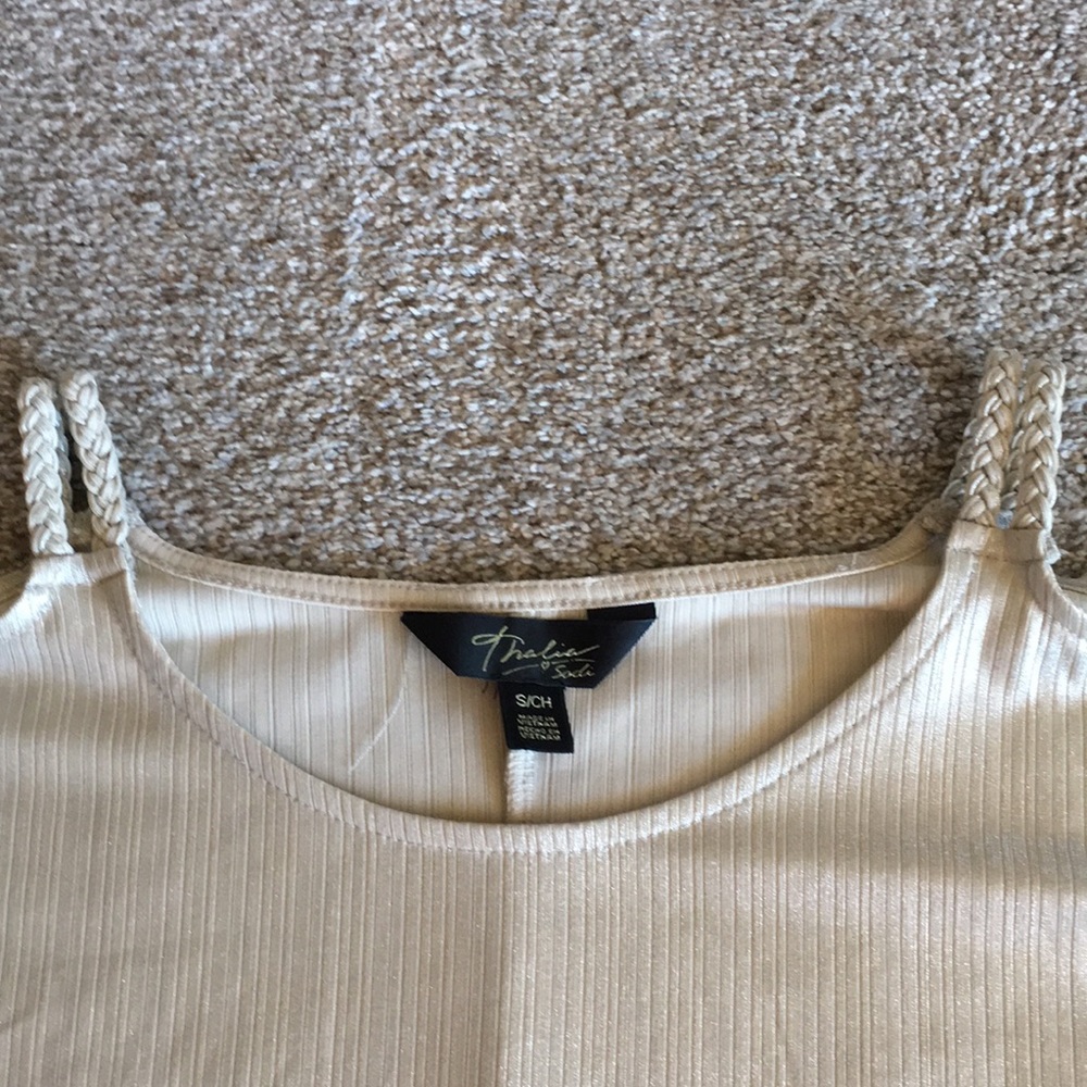 NWT Thalia Sodi Cold- Shoulder Top  Gold Size S - Picture 6 of 6